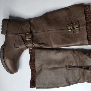 JustFab sweater cuffed boot